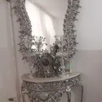 ایینه وشمعدان برنز