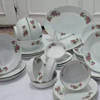 سرویس گل سرخی قدیمی|ظروف سرو و پذیرایی|مشهد, شهید آوینی|دیوار