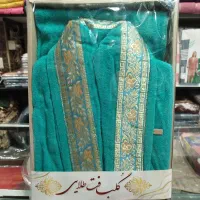 حوله تن پوش کلاه دار مارک گلبافت طلایی