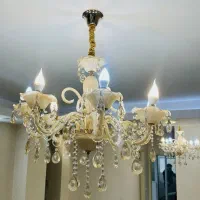 لوستر ۸ شاخه کریستالی شیک و زیبا