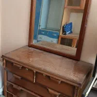دراور چوبی با آینه