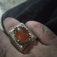 انگشتر نقره عقیق یمنی اصل رکاب فوق‌العاده