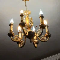 لوستر برنجی آب طلا