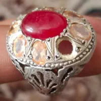 انگشتر جواهری سیترین یاقوت کهنه دستساز معاوضه دارم|جواهرات|اصفهان, طاحونه|دیوار