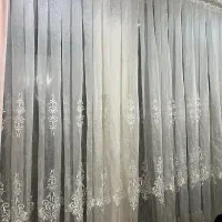 پرده حریر گلدوزی شایندار ترک