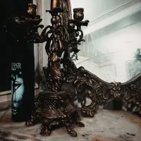 اینه شمعدان بزرگ سنگین وزن قدیمی مدل فرشته