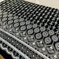 پارچه مخمل حاشیه دار ونوس ۹۰۰۰ اصل هندی|لباس|شیراز, احمدی جنوبی|دیوار