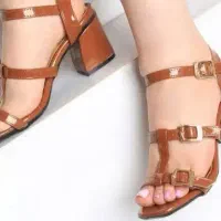 صندل زنانه بنددار