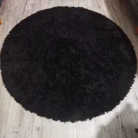 دوعددفرش،شگی پرزدارمشکی