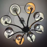 لوستر 8شاخه استیل همراه دیوار کوب|لوستر و چراغ آویز|تهران, زرکش|دیوار