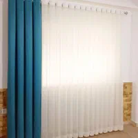 پرده سالن پذیرایی با یک دستک مخمل|پرده، رانر، رومیزی|مشهد, ولیعصر (شهرک غرب)|دیوار