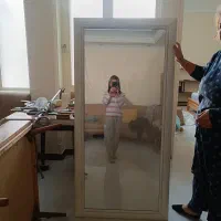 اینه قدی قاب چرمی سفید