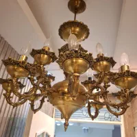 لوستر برنزی 8 شاخه با 2 دیوار ی