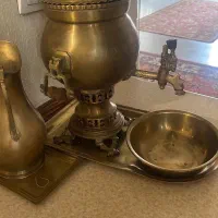 ست سماور و قوری و پارچ برنج|سماور، چای‌ساز، قهوه‌ساز|تهران, تجریش|دیوار