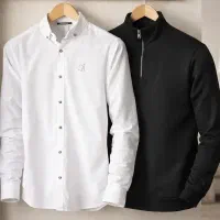 ست 2تیکه دورس و پیراهن مردانه (آکبند) پلیور+پیراهن