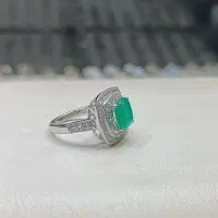 انگشتر جواهر زمرد دابلت/ نقره / روز مادر / زن/هدیه|جواهرات|یزد, |دیوار