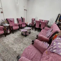 مبلمان نیمه استیل ۹ نفره و ناهارخوری ۶ نفره|مبلمان خانگی و میز عسلی|تهران, شادمان|دیوار