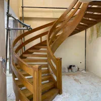 «پله گرد چوبی لوکس + کابینت و کمد اقساط »