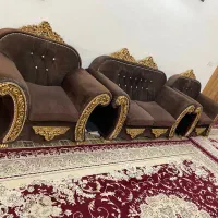 مبل ۹نفره|مبلمان خانگی و میز عسلی|ابریشم, |دیوار