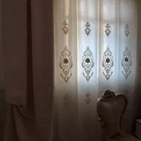 پرده یه تیکه گل برجسته|پرده، رانر، رومیزی|الیگودرز, |دیوار