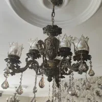 لوستر ۳ شاخه ۶ شعله|لوستر و چراغ آویز|مشهد, فرهنگیان (شهرک غرب)|دیوار