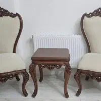 دو عدد صندلی میزبان به همراه میز عسلی|مبلمان خانگی و میز عسلی|اردبیل, |دیوار