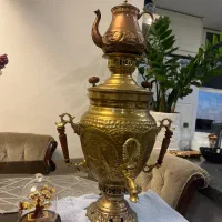سماور برنجی زغالی گلشانی تبریز|سماور، چای‌ساز، قهوه‌ساز|تهران, شهر زیبا|دیوار