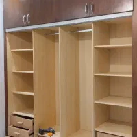 کمد دیواری تخت کم جا کابینت کلیه با دایان چوب
