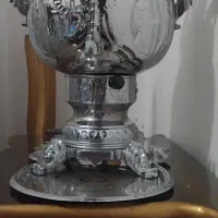 سماور گازی نقره ای درجه یک، نو آک بدون استفاده