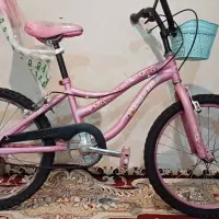 دوچرخه دخترانه صورتی سایز 20 اولمپیا نو سالم