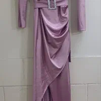 لباس مجلسی بلند مدل ماهی ساتن