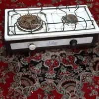 اجاق گاز دوشعله رومیزی لعابی استاندار فلز ضخیم