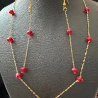 اکسسوری زنانه، یلدایی ، گوشواره و گردنبند|بدلیجات|یزد, |دیوار