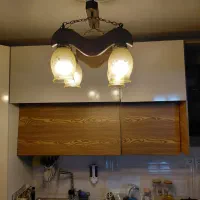 لوستر چوبی ۴شعله|لوستر و چراغ آویز|قزوین, |دیوار