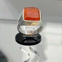 انگشتر عقیق پرتقالی دست ساز دعای دست نویس