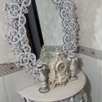 اینه شمعدان و ساعت جنس المنیوم با سنگ مرغوب|بوفه، ویترین، کنسول|رباط‌کریم, نصیرشهر|دیوار