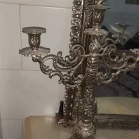 آینه شمعدان و میوه خوری و آجیل خوری سینی وآینه