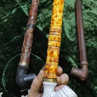 ۳عدد چپق قدیمی بزرگ آنتیک کلکسیونی سالم جوندار