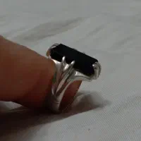 انگشترنقره عقیق سیاه رکاب دستسازنقره عیاربالا بشرط|جواهرات|قم, نیروگاه|دیوار