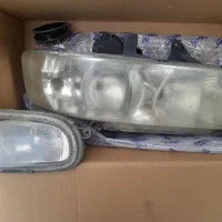 چراغ جلوی سمند بهمراه چراغ مه شکن کارکرده