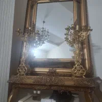 آئینه شمعدون طلائی