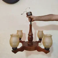 دو عدد لوستر چوبی سلطنتی|لوستر و چراغ آویز|رشت, کوی حسینی|دیوار