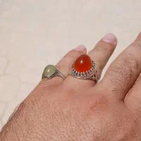 عقیق یمنی و عقیق کاهویی..انگشتر