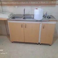 کابینت فلزی همراه با هود|آب‌چکان و نظم‌دهنده ظروف|قم, عمار یاسر|دیوار