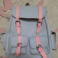 کیف کوله پشتی دخترانه طوسی صورتی