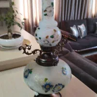 آباژور زیبا نقاشی روی شیشه با هنر دست ویترای|چراغ خواب و آباژور|پرند, فاز ۵|دیوار