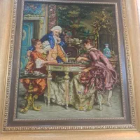 تابلو فرش شطرنج باز اصل تبریز