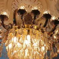 لوستر 16شعله برنجی|لوستر و چراغ آویز|اصفهان, طاحونه|دیوار
