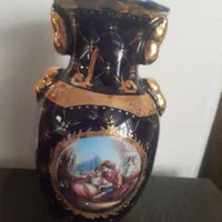گلدان چینی سورمه ای