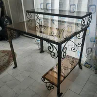میز کاربردی کامپیوتر و تحریرفرفورژه با شیشه دودی|میز تحریر و کامپیوتر|تهران, بهجت‌آباد|دیوار